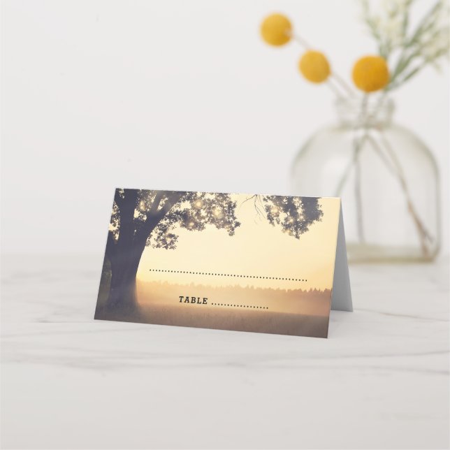 Carte De Placement Mariage de rêve de soirée d'été (Devant)