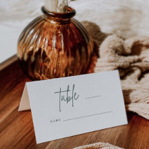 Mariage de script simple Place Card Table Escort H