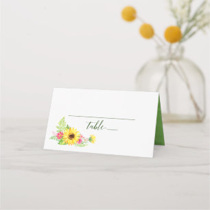 Carte De Placement Mariage de tournesol d'été