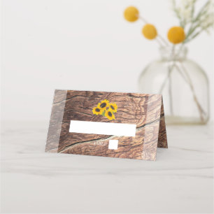 Carte De Placement Mariage de tournesol rustique