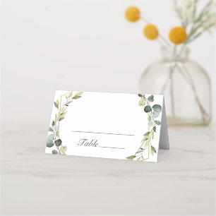 Carte De Placement Mariage de trame de courroie Eucalyptus moderne