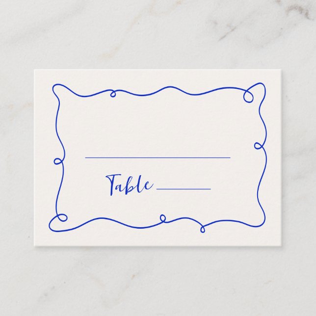 Carte De Placement Mariage de trame de givre à main (Devant)