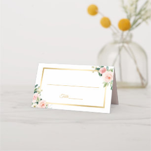 Carte De Placement Mariage de trame doré rose rose
