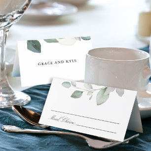 Carte De Placement Mariage de verdure légère Airy Botanical