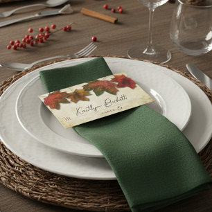 Carte De Placement Mariage des feuilles automnales