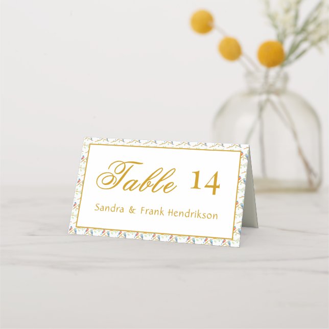 Carte De Placement Mariage des merles bleus (Devant)