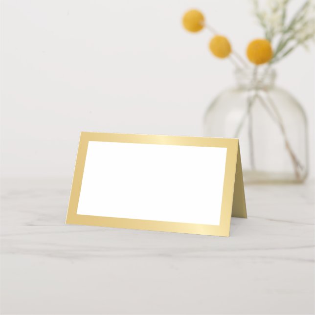 Carte De Placement Mariage d'or élégant (Devant)
