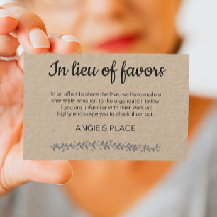 Carte De Placement Mariage du numéro de table de dons de bienfaisance