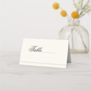 Carte De Placement Mariage élégant Luxe Vintage Classique Photo