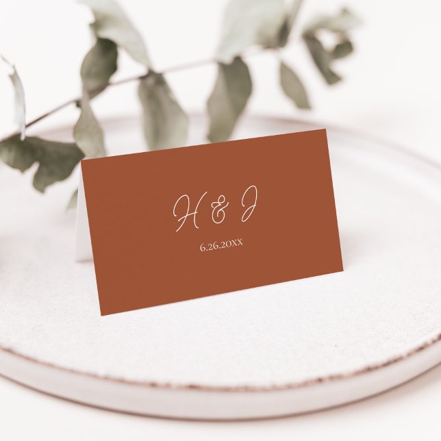 Carte De Placement Mariage en terre cuite moderne (Créateur téléchargé)