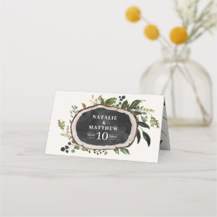 Carte De Placement mariage en tranches de bois rustique