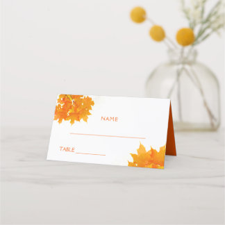 Carte De Placement Mariage Feuille d'automne