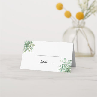 Carte De Placement Mariage Feuille de l'Eucalyptus