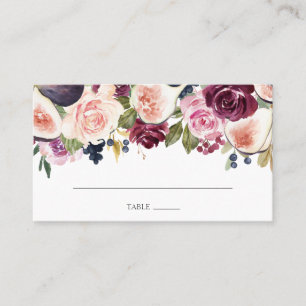 Carte De Placement Mariage Fleur et Figue de Prunier Maussade
