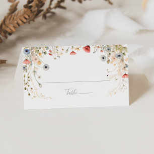 Carte De Placement Mariage Fleur sauvage Boho coloré