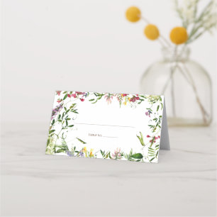 Carte De Placement Mariage Fleur sauvage d'été moderne