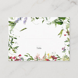 Carte De Placement Mariage Fleur sauvage d'été moderne Escort