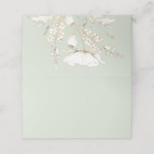 Carte De Placement Mariage Fleur sauvage tiré main or
