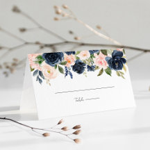 Mariage floral bleu et rose blanc de la marine