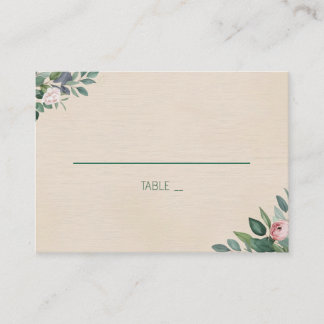 Carte De Placement Mariage floral Blush Sage