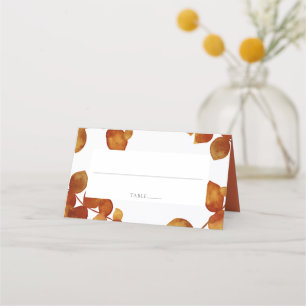 Carte De Placement Mariage floral Burning Sienna Eucalyptus Boho