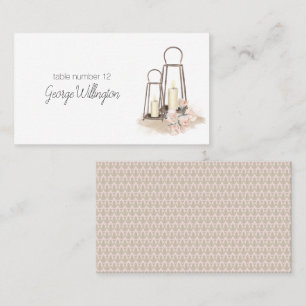 Carte De Placement Mariage floral moderne Boho rose élégant