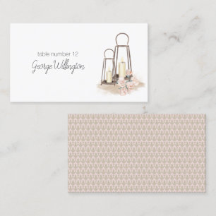 Carte De Placement Mariage floral moderne Boho rose élégant