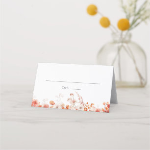 Carte De Placement Mariage Floral Orange Fall