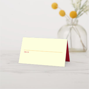 Carte De Placement Mariage floral rose rouge et orange brillant et co