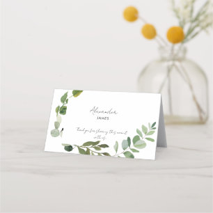Carte De Placement Mariage Foliage simple Personnalisé Élégant