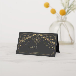 Carte De Placement Mariage Gold Sun et Moon Tarot Card