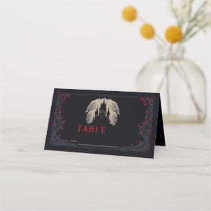 Carte De Placement Mariage gothique Floral Castle