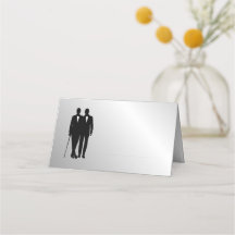 Mariage gris argenté avec des noms et des dates