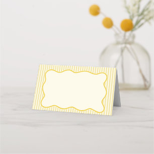 Carte De Placement Mariage jaune beurre moderne
