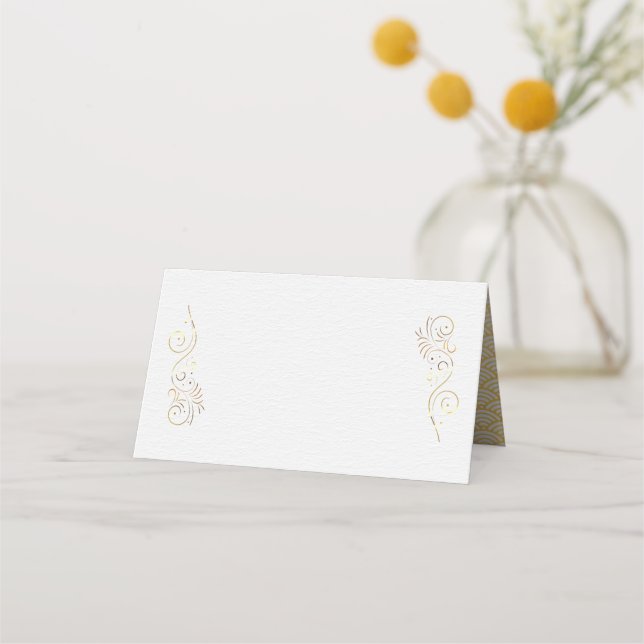 Carte De Placement Mariage luxueux et raffiné (Devant)