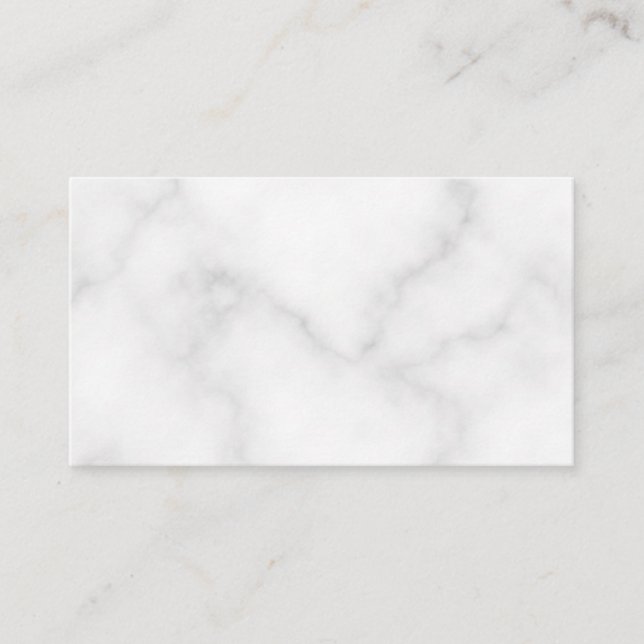 Carte De Placement Mariage Marbre blanc vide (Devant)
