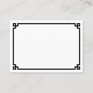 Carte De Placement Mariage minimaliste avec bordure à clé grecque noi