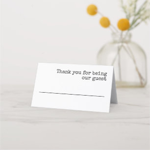 Carte De Placement Mariage minimaliste de typographie simple