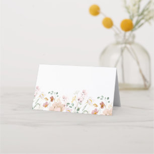 Carte De Placement Mariage minimaliste élégant Fleur sauvage
