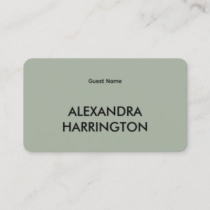 Carte De Placement Mariage Minimaliste Moderne Vert Sauge