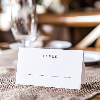 Carte De Placement Mariage Minimaliste Noir Et Blanc