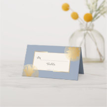 Mariage moderne Dusty Blue Gold Succulents