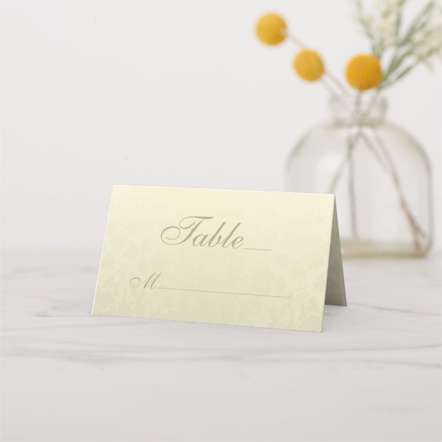 Carte De Placement Mariage Monogramme Or (Devant)