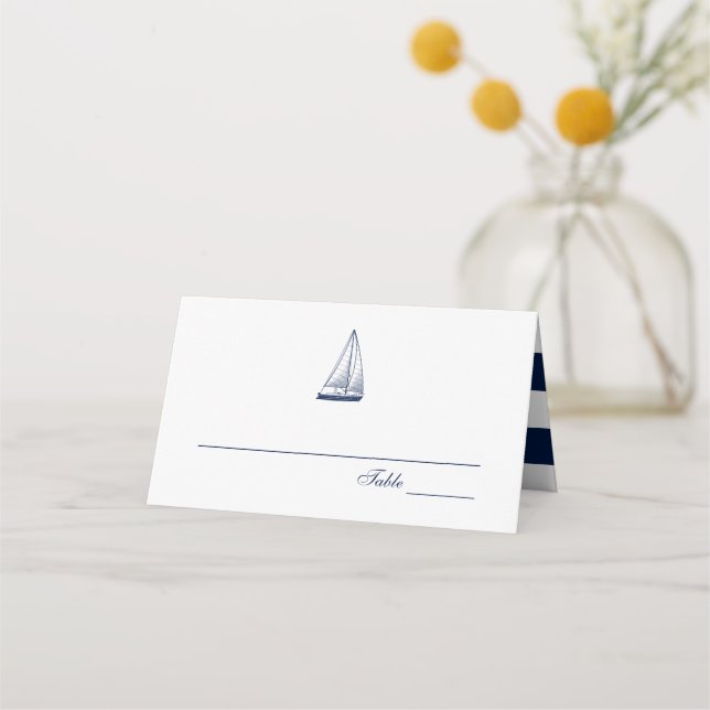 Carte De Placement Mariage nautique | (Devant)