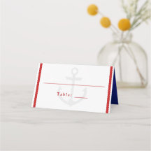 Mariage nautique Blanc Rouge Bleu Ancre