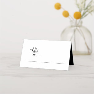 Carte De Placement Mariage noir blanc moderne et personnalisé