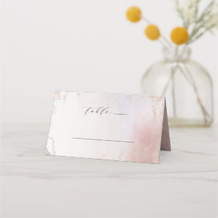 Carte De Placement Mariage Ombre Blush Pink Frosted Foil Numéro de ta