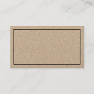 Carte De Placement Mariage papier Kraft rustique vierge