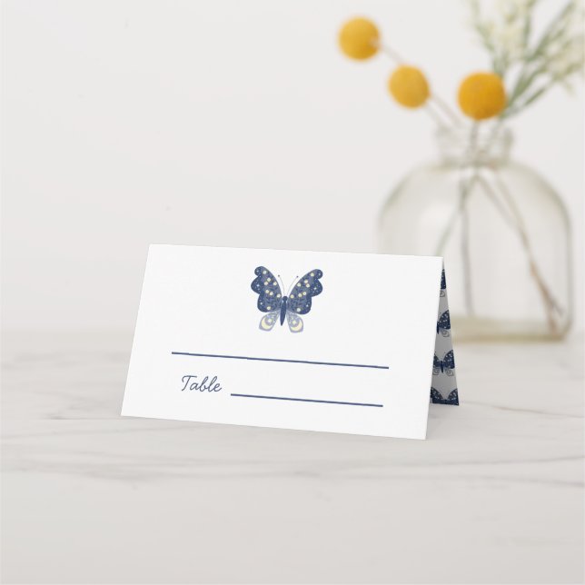 Carte De Placement Mariage papillon créatif (Devant)