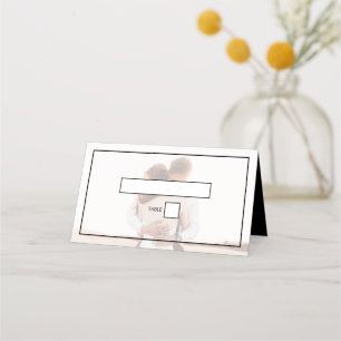Carte De Placement Mariage photo simple et élégant
